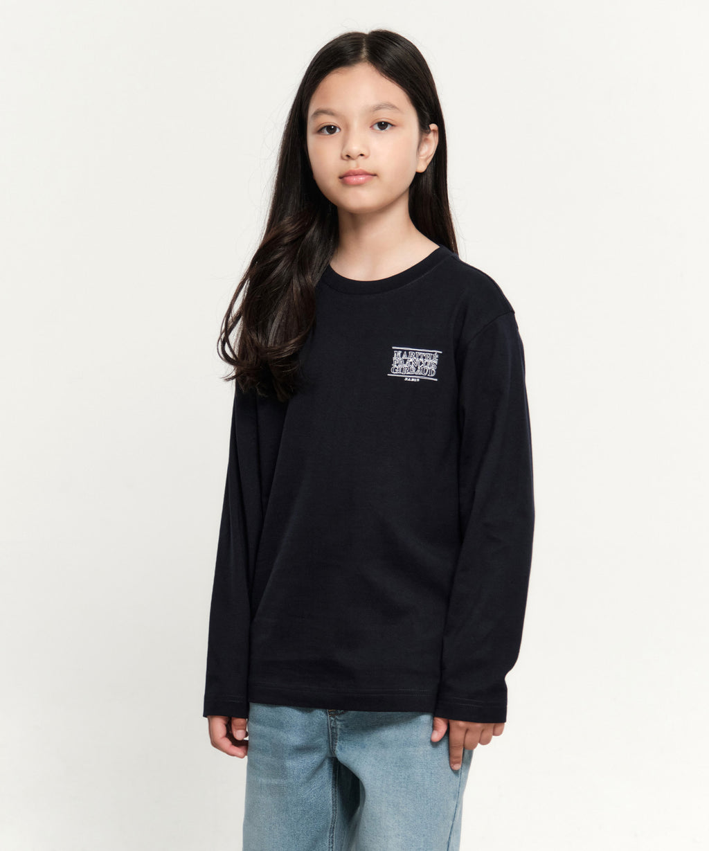 Marithé François Girbaud Kids Doodle Classic Logo Long Sleeve Top 2-Pack – Navy