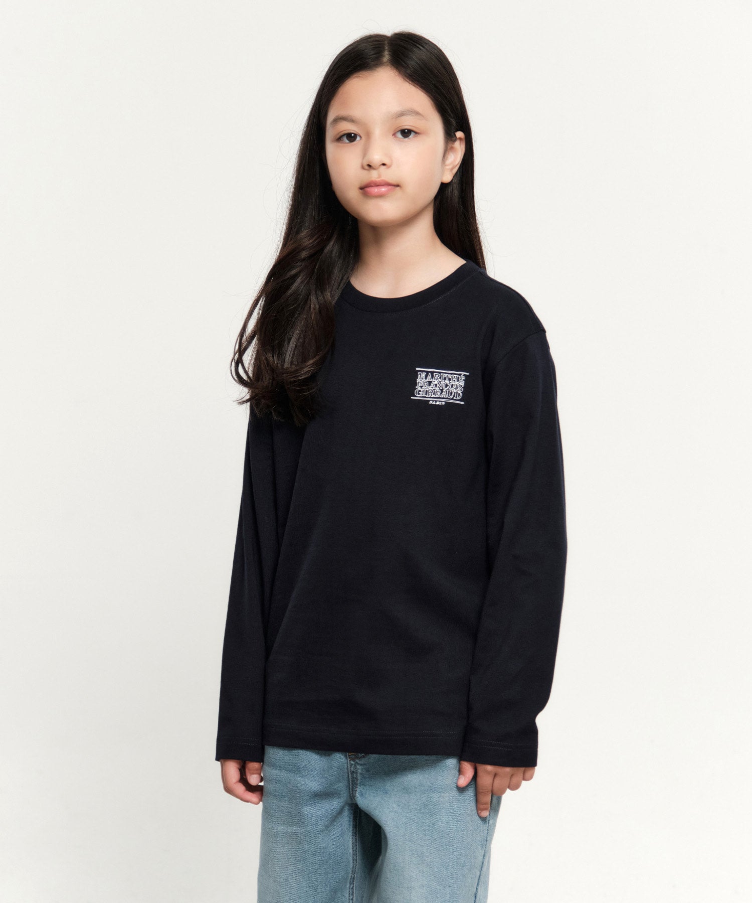 Marithé François Girbaud Kids Doodle Classic Logo Long Sleeve Top 2-Pack – Navy