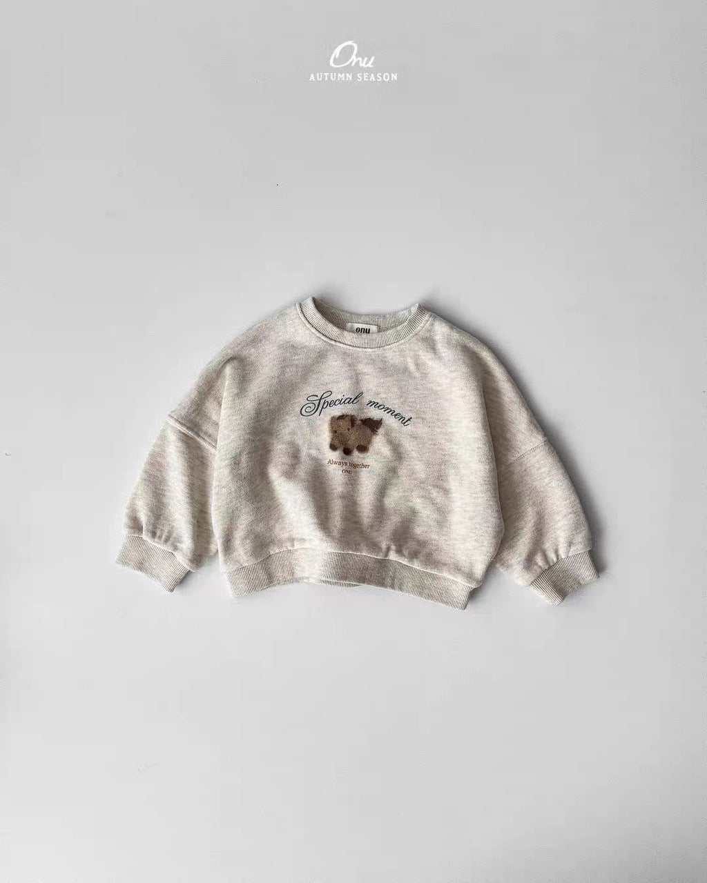 Korean Kidswear | Special Moment Teddy Sweatshirt