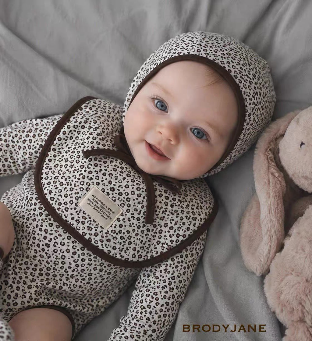 Korean Kidswear | BRODYJANE Baby Leopard Print 4-Piece Set