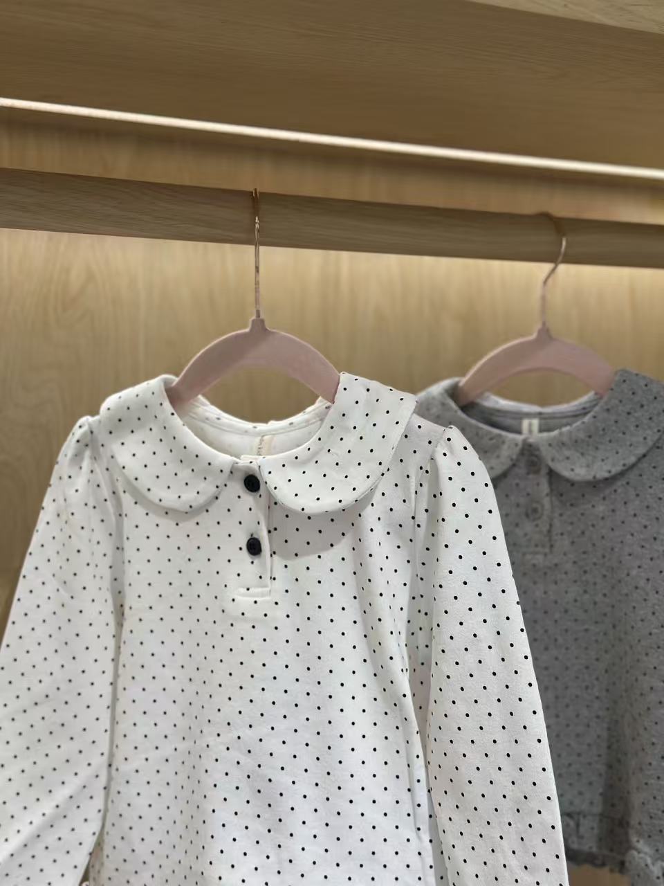Polka Dot Peter Pan Collar Top alternate view 4 by Mini Kelly