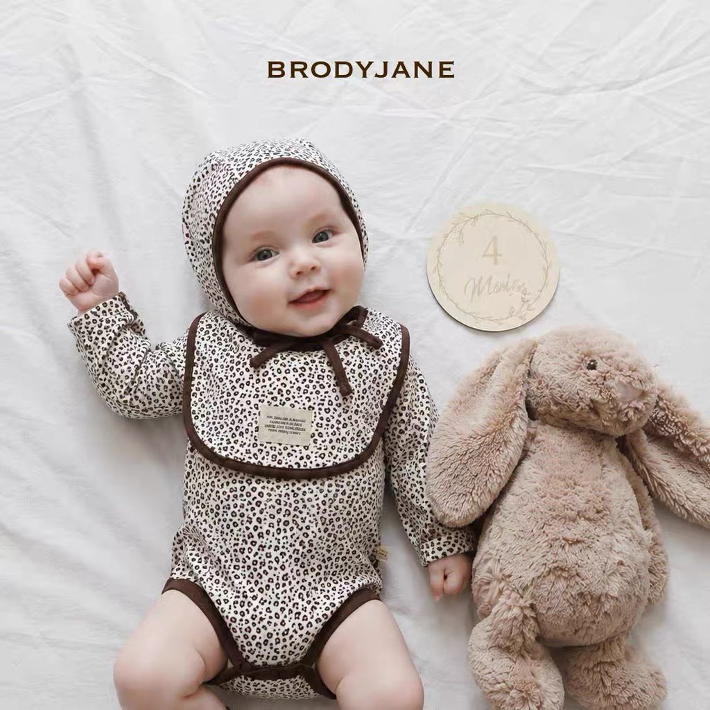 Korean Kidswear | BRODYJANE Baby Leopard Print 4-Piece Set