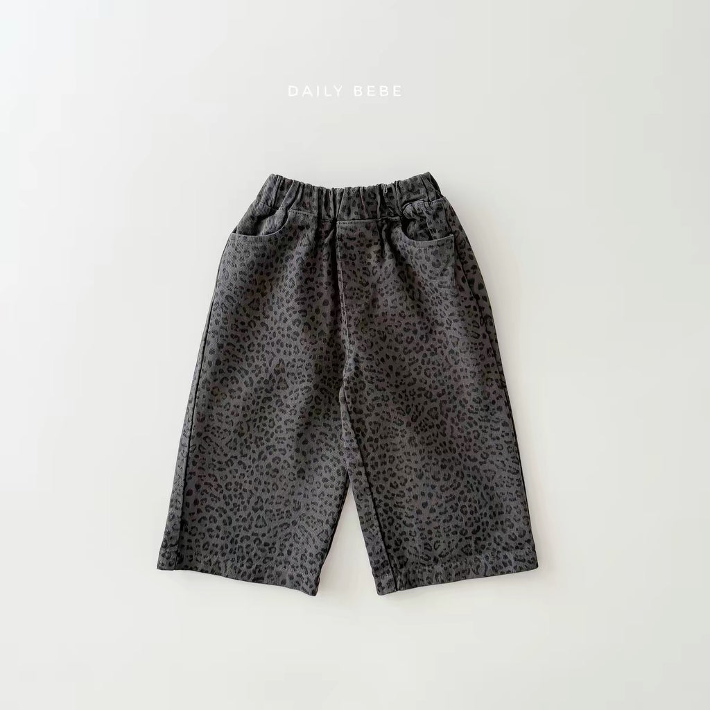 Korean Kidswear | DAILY BEBE Leopard Wide Leg Pants