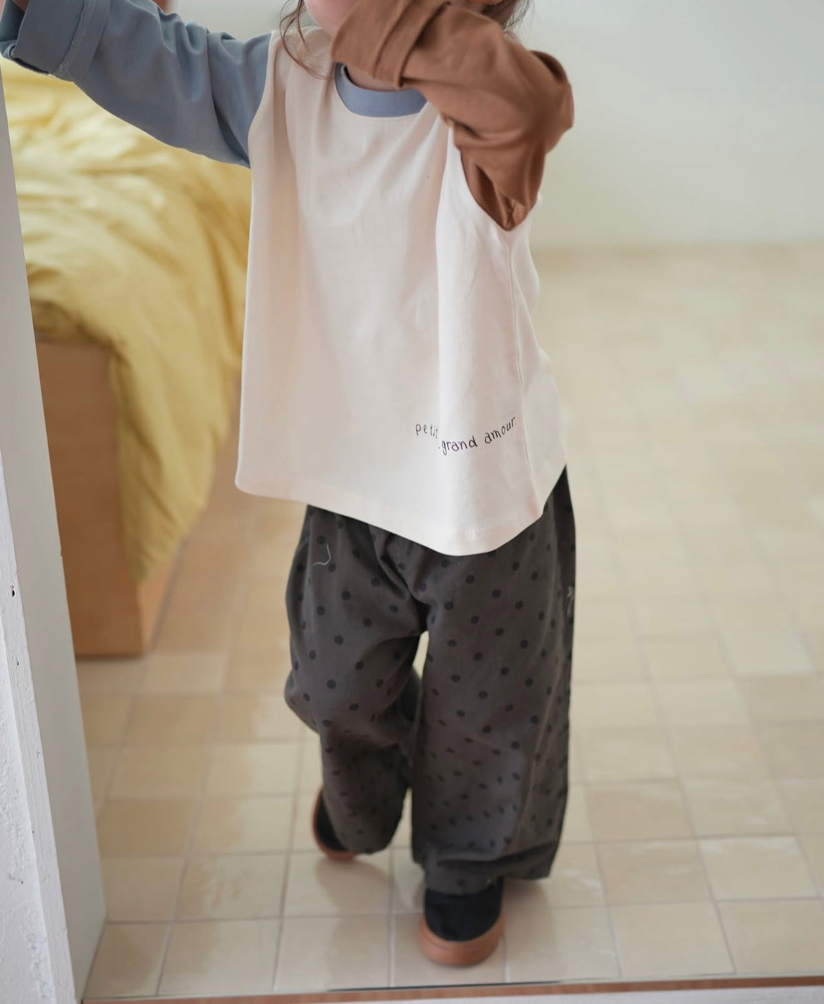 Korean Kidswear | Oversized Color Block Long Sleeve Tee