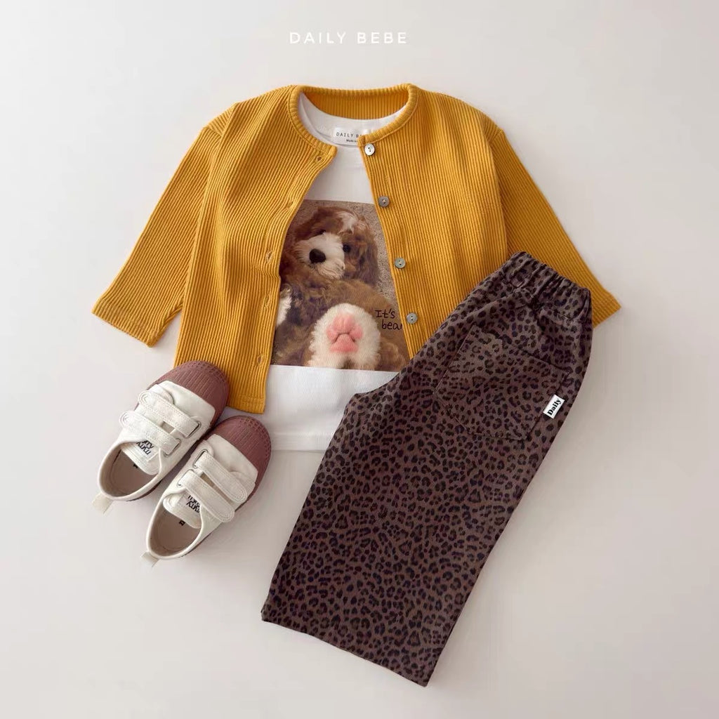 Korean Kidswear | DAILY BEBE Leopard Wide Leg Pants