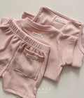 Korean Kidswear | Ribbed Pocket Pink Shorts