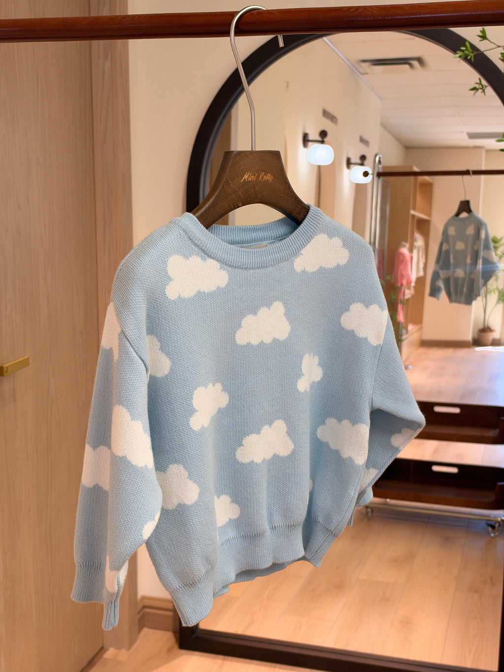 Korean Kidswear | AVOVHOUSE Baby Blue Sky Knit Sweater