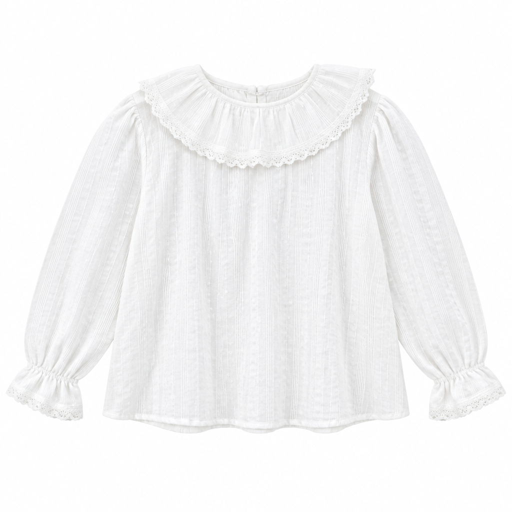 Lace Ruffle Collar Blouse alternate view 2 by Mini Kelly