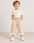 Korean Kidswear Polka Dot Lace Trim Wide Leg Pants