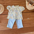 Korean Kidswear | Floral Puff Sleeve Blouse Top