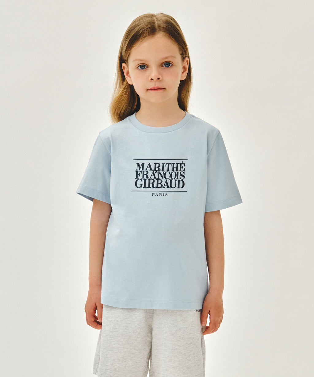 Marithe KIDS CLASSIC LOGO TEE light blue