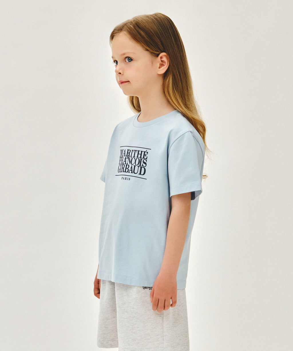 Marithe KIDS CLASSIC LOGO TEE light blue