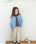 BIEN A BIEN Blue Embroidered Knit Cardigan - Korean Kidswear