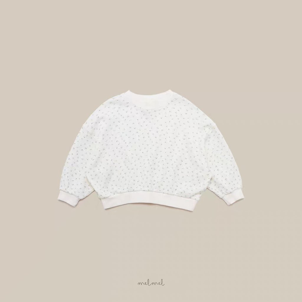 Korean Kidswear Confetti Knit Sweatshirt – Ivory