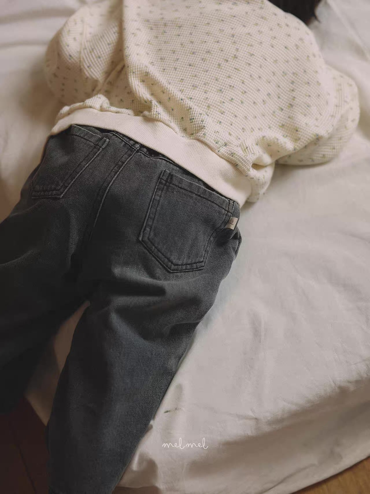 Korean Kidswear Confetti Knit Sweatshirt – Ivory