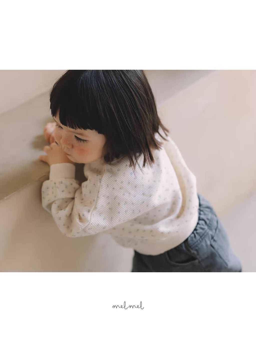 Korean Kidswear Confetti Knit Sweatshirt – Ivory
