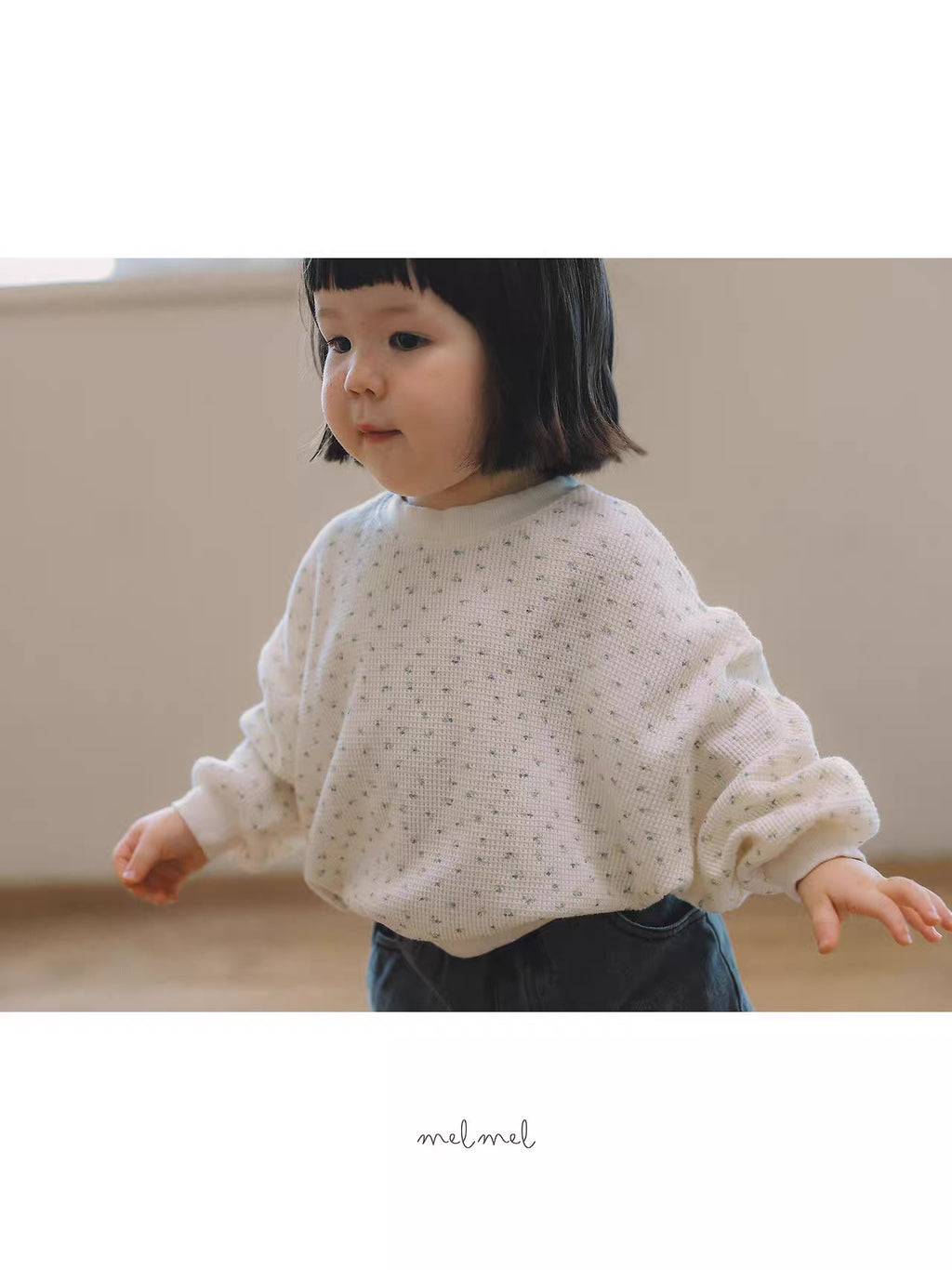 Korean Kidswear Confetti Knit Sweatshirt – Ivory