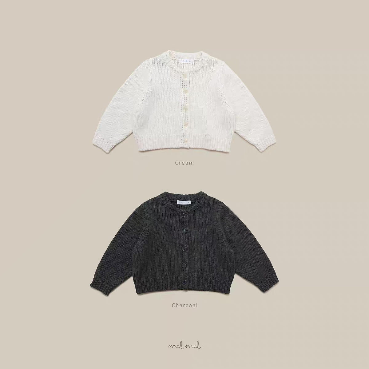 Korean Kidswear Classic Knit Cardigan - 2 Colors