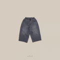 Korean Kidswear Washed Wide Leg Jeans – Charcoal