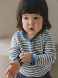 Korean Kidswear Cotton Striped Long Sleeve Tee