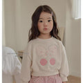 Korean Kidswear Bow & Cherry Sweatshirt - 2 Colors