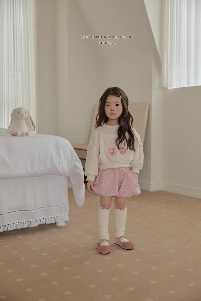 Korean Kidswear Bow & Cherry Sweatshirt - 2 Colors