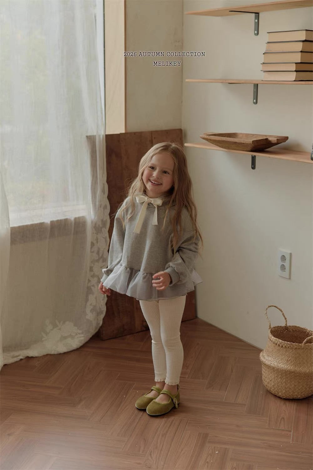 Korean Kidswear Lace Trim Ribbed Leggings - 3 Colors