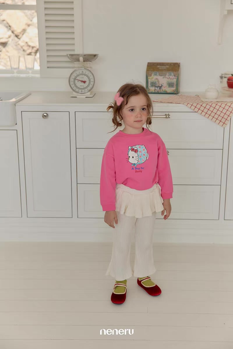 Korean Kidswear Kitty Graphic Sweatshirt - 3 Colors