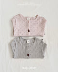 Korean Kidswear | Buttercup Teddy Pointelle Cardigan
