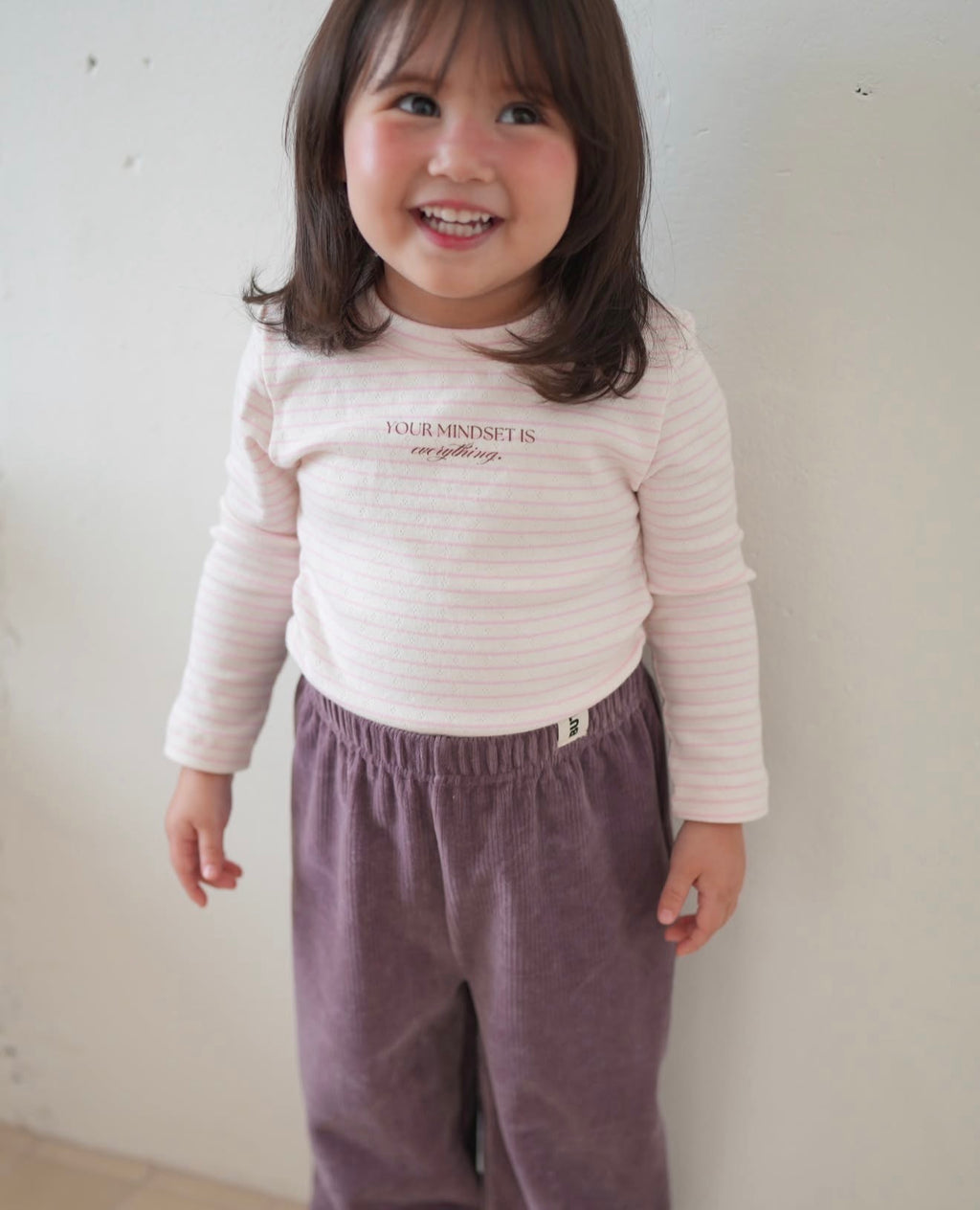 Korean Kidswear | Buttercup Mindset Stripe Long Sleeve Tee