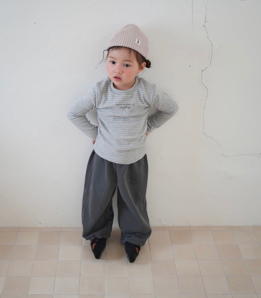 Korean Kidswear | Buttercup Mindset Stripe Long Sleeve Tee