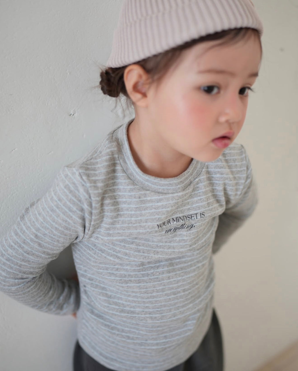 Korean Kidswear | Buttercup Mindset Stripe Long Sleeve Tee