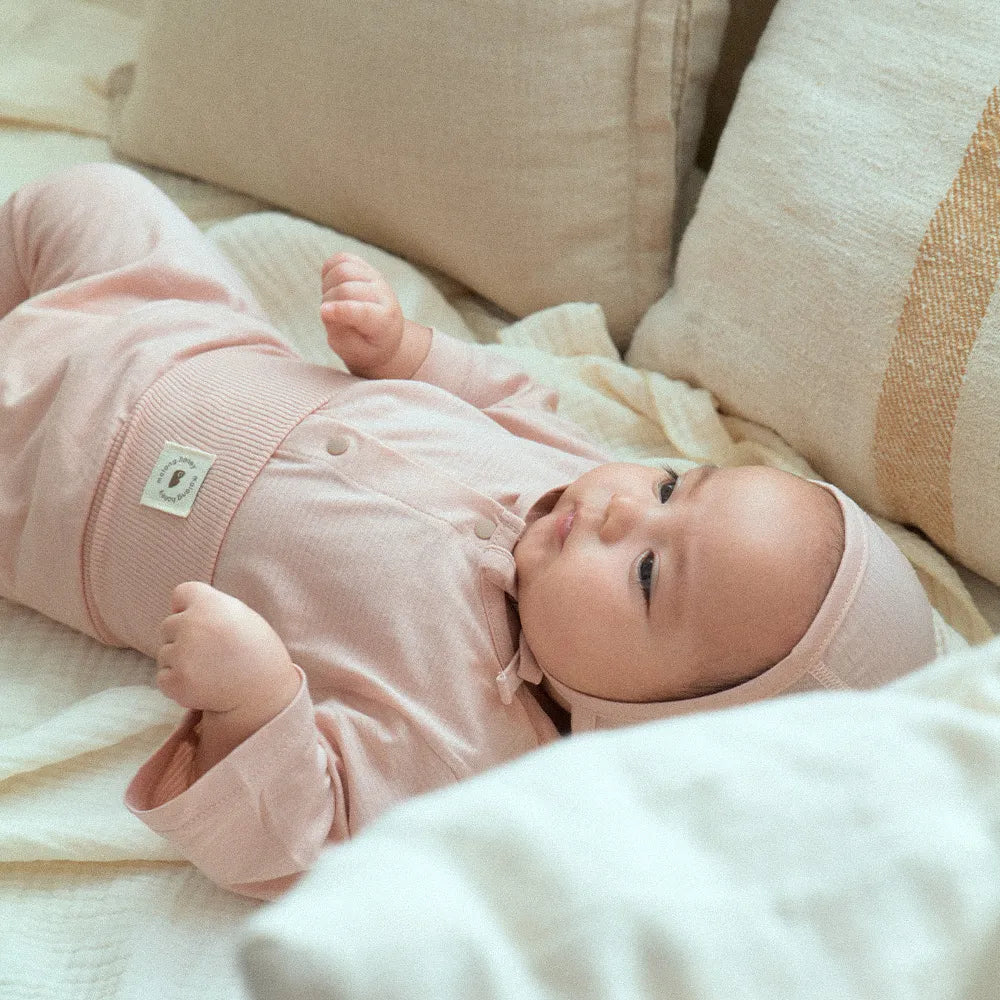 Mallanghanee Bamboo Light 3/4 Sleeve Baby Pajama Set – Pink