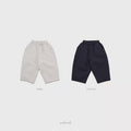 Korean Kidswear Relaxed Wide-Leg Pants – Beige / Charcoal