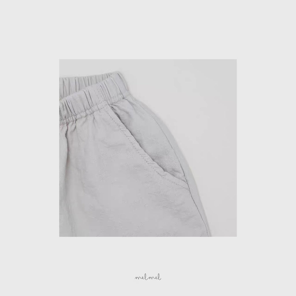 Korean Kidswear Relaxed Wide-Leg Pants – Beige / Charcoal