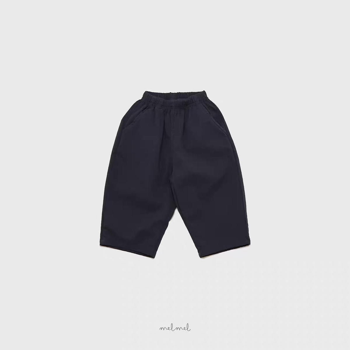 Korean Kidswear Relaxed Wide-Leg Pants – Beige / Charcoal