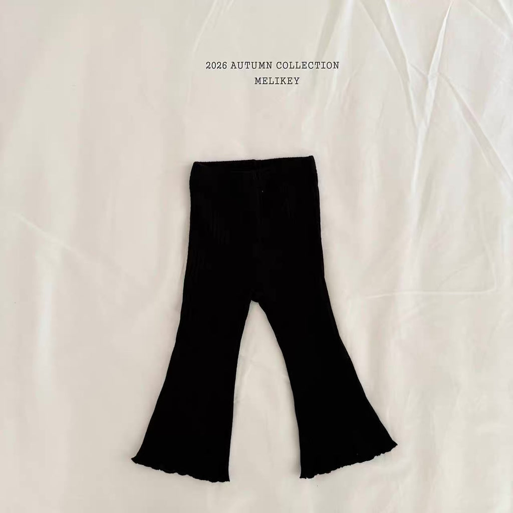 Korean Kidswear Ribbed Flare Pants – 4 Colors