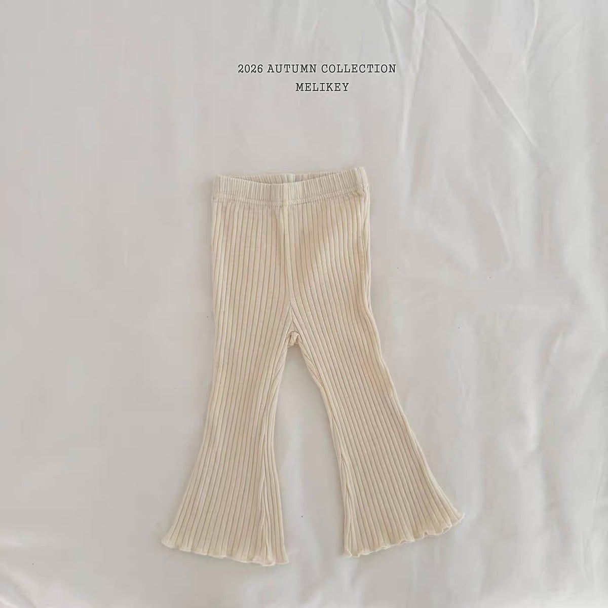 Korean Kidswear Ribbed Flare Pants – 4 Colors