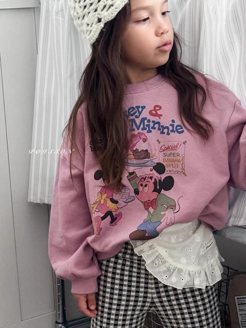 Korean Kidswear | Mouse Dessert Graphic Sweatshirt