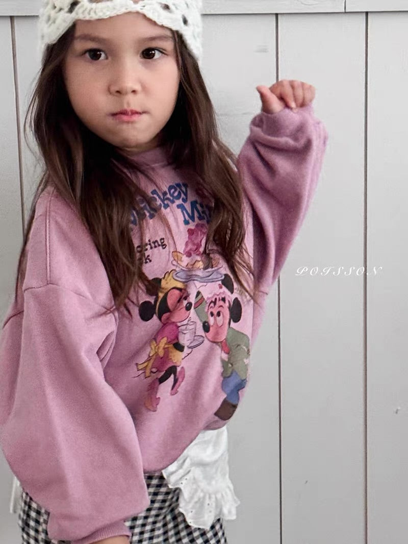 Korean Kidswear | Mouse Dessert Graphic Sweatshirt