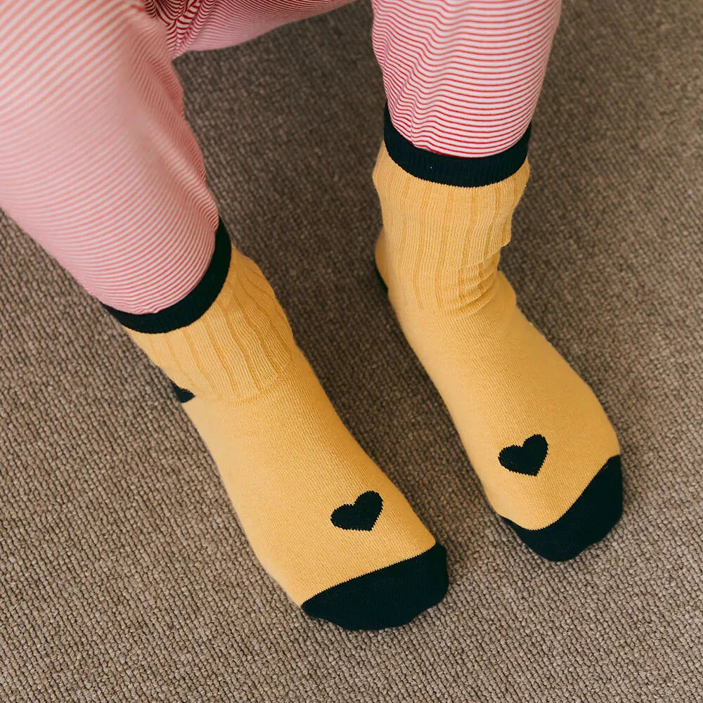 Korean Kidswear | Teddy Bear Non-Slip Kids Socks 6-Pack Gift Set
