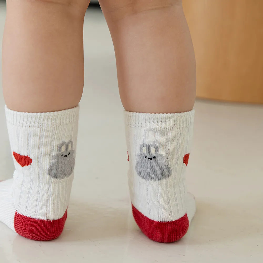 Korean Kidswear | Bunny Non-Slip Kids Socks 6-Pack Gift Set