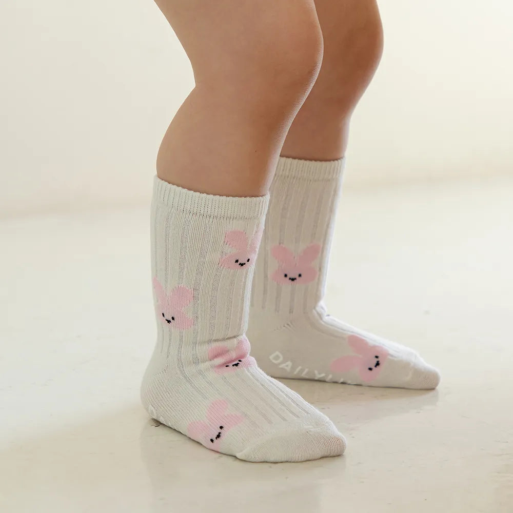 Korean Kidswear | Bunny Non-Slip Kids Socks 6-Pack Gift Set