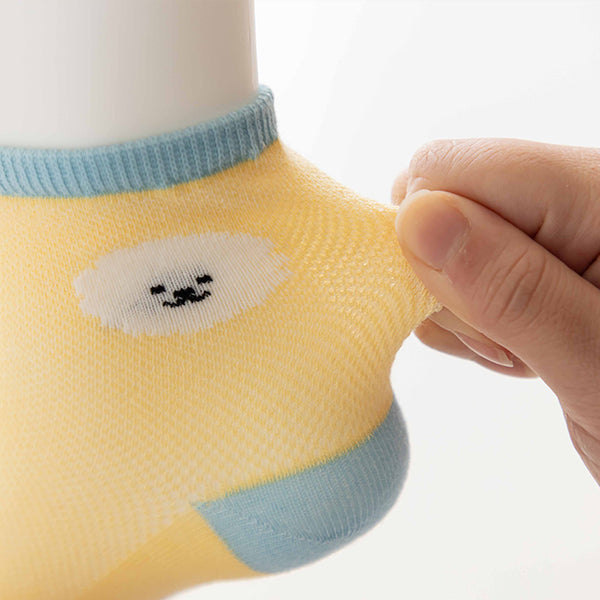 Korean Kidswear | Doodling Friends Mesh Kids Socks 4-Pack Set