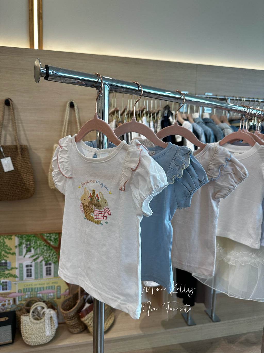 Mini Kelly bunny ruffle tee detail