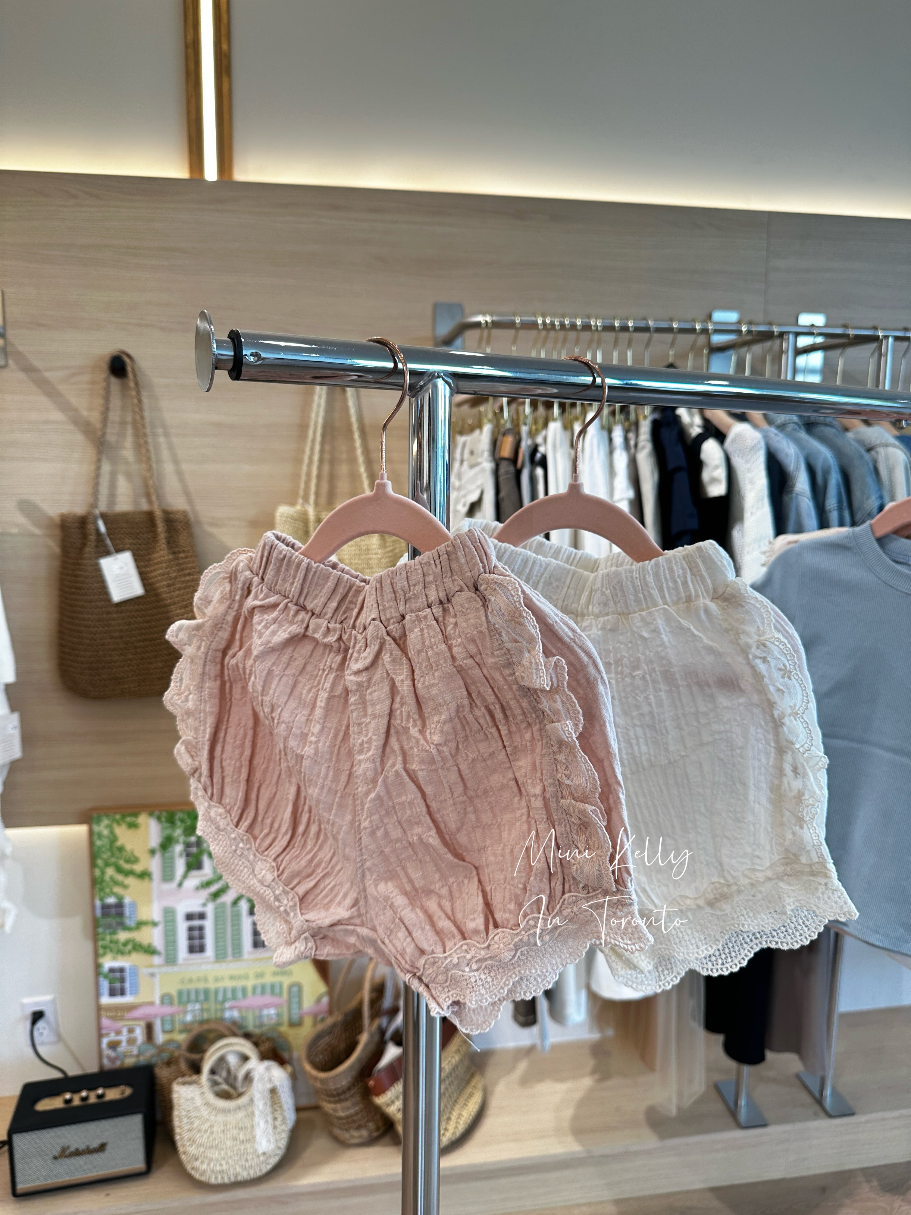 Mini Kelly lace trim bloomer shorts